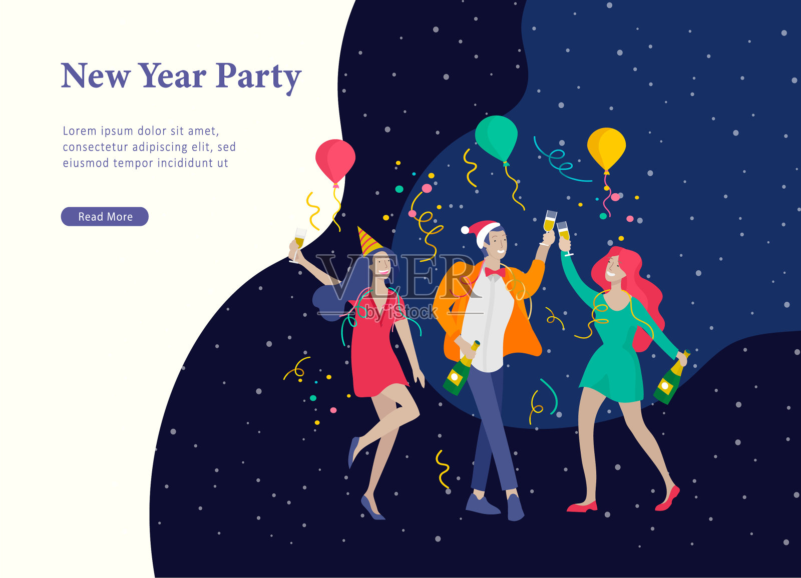 登陆页面模板或卡片寒假设计模板素材