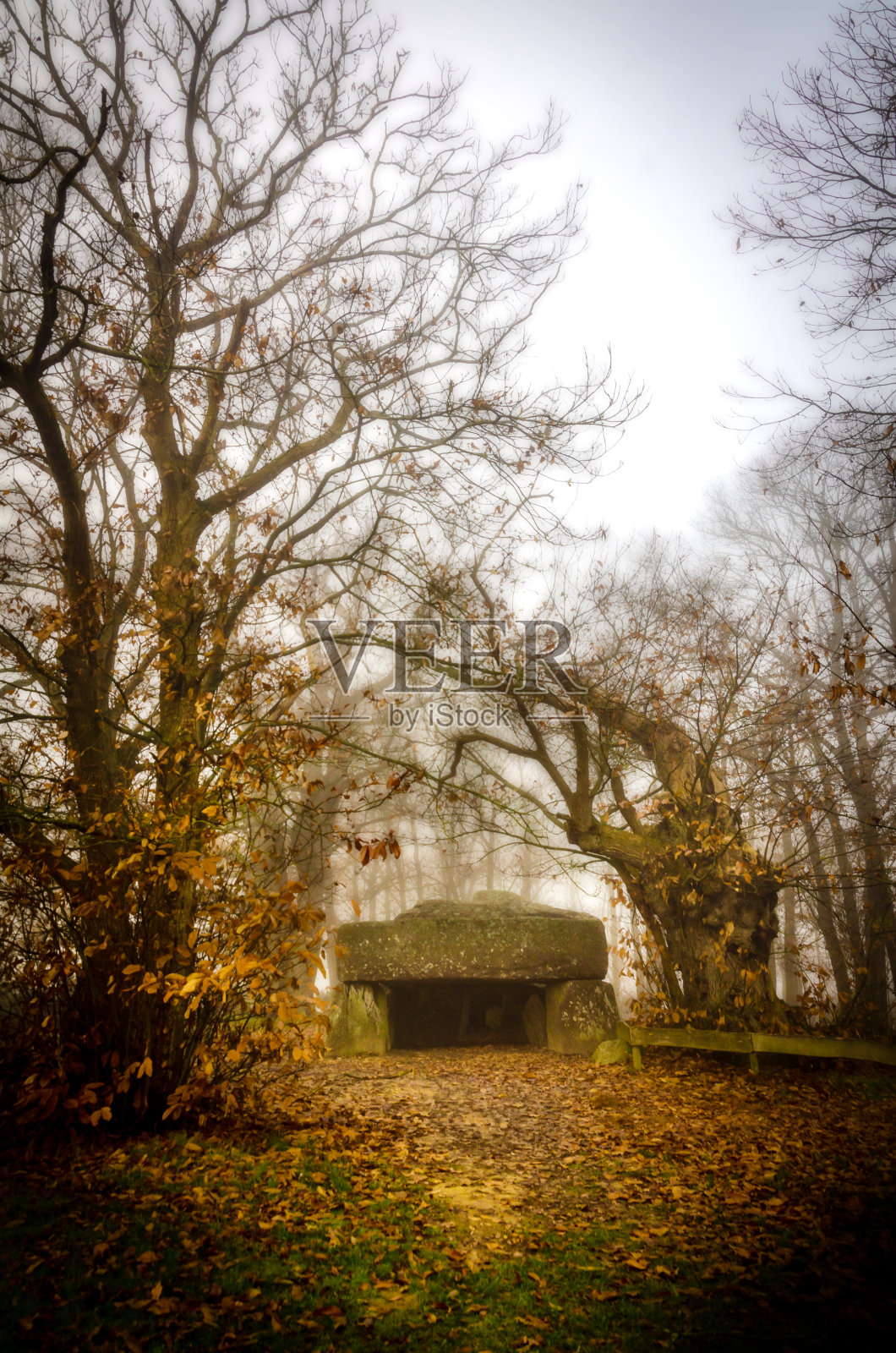 fairiesâ岩石在布列塔尼，法国照片摄影图片