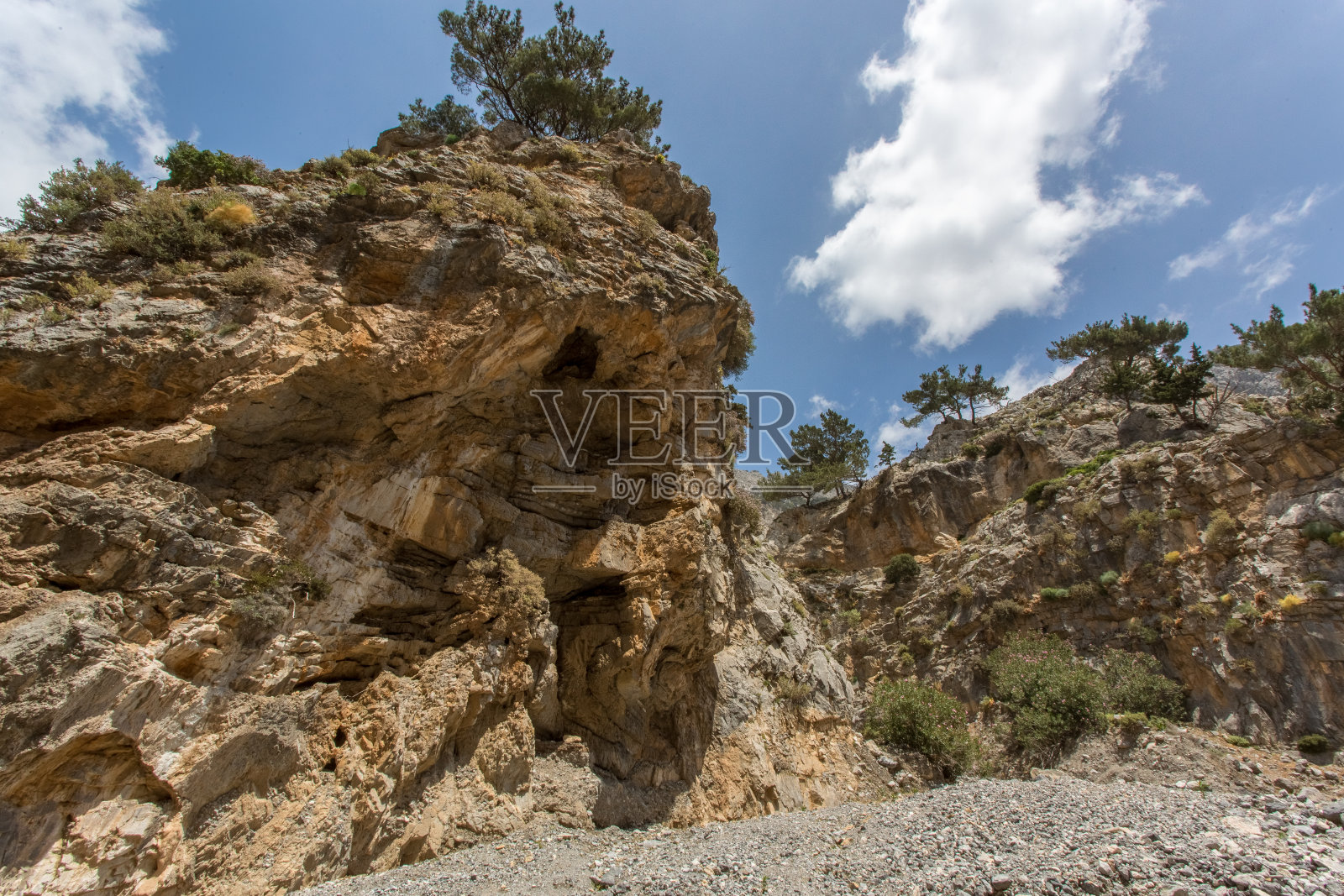 克里特岛的鲁瓦斯峡谷照片摄影图片