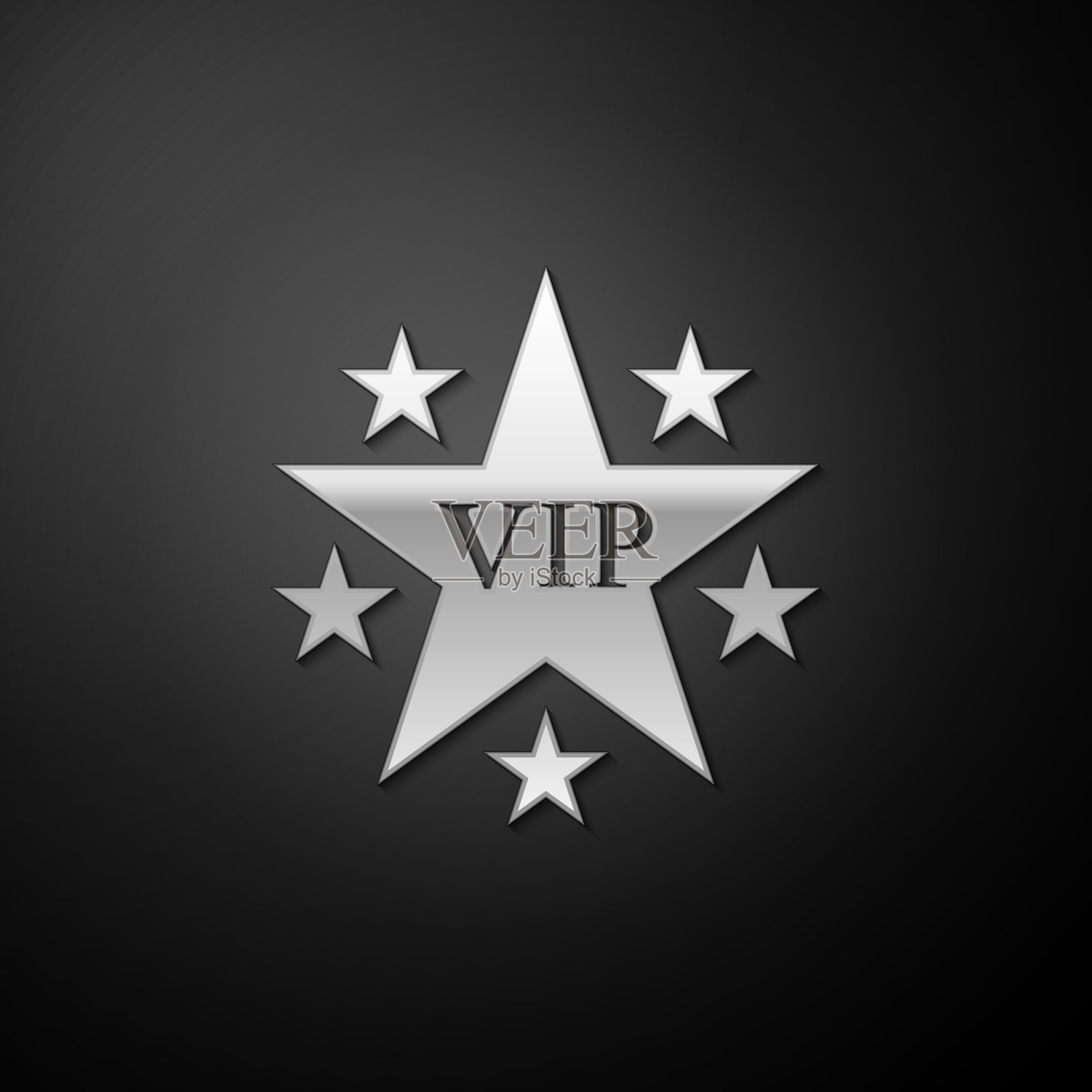 银星VIP与圈星图标隔离插画图片素材