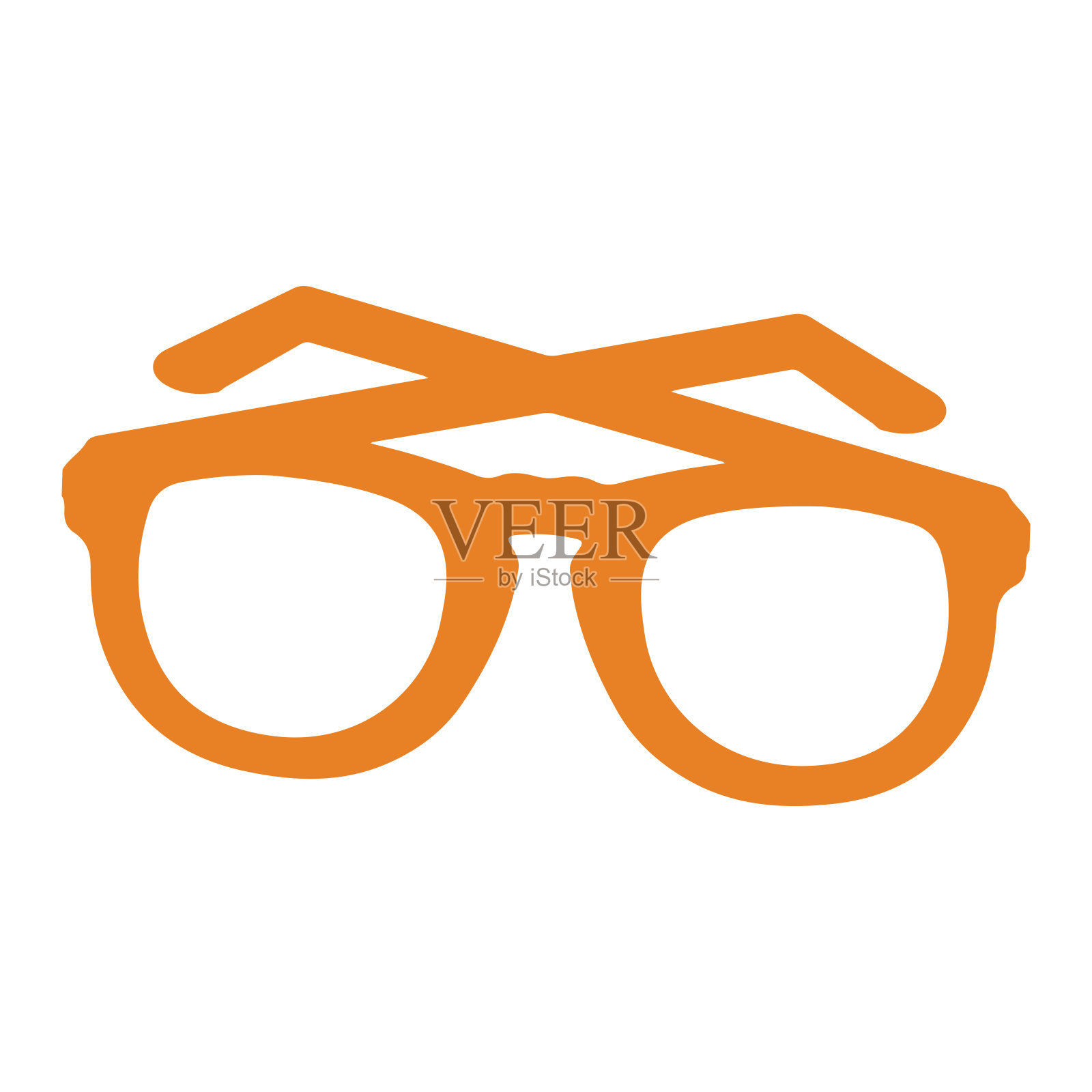 太阳镜或护目镜平面图标设计元素图片