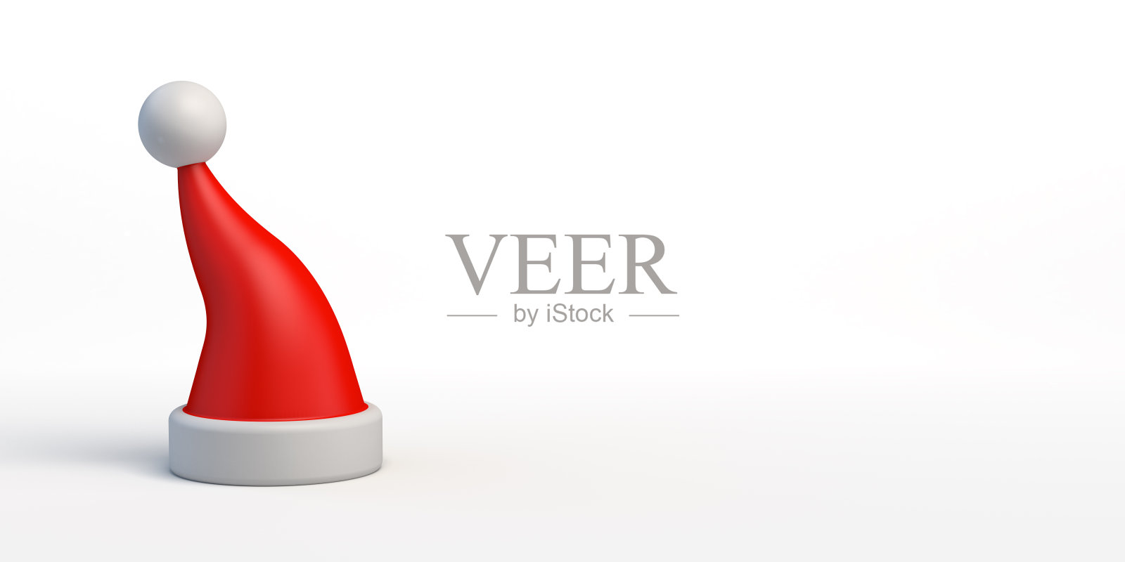 圣诞节的旗帜。圣诞背景与圣诞老人帽。照片摄影图片