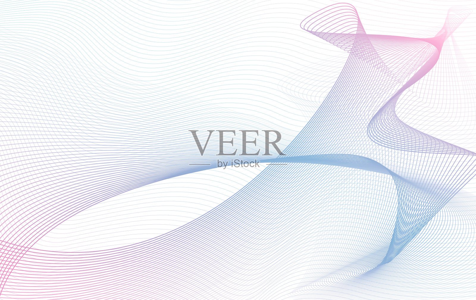 粉彩、蓝色工艺图案，工业风格。艺术设计。矢量彩色水印。薄乱涂乱画曲线。净流动。抽象的背景。模板横幅，代金券，传单，支票，优惠券。EPS10插图插画图片素材