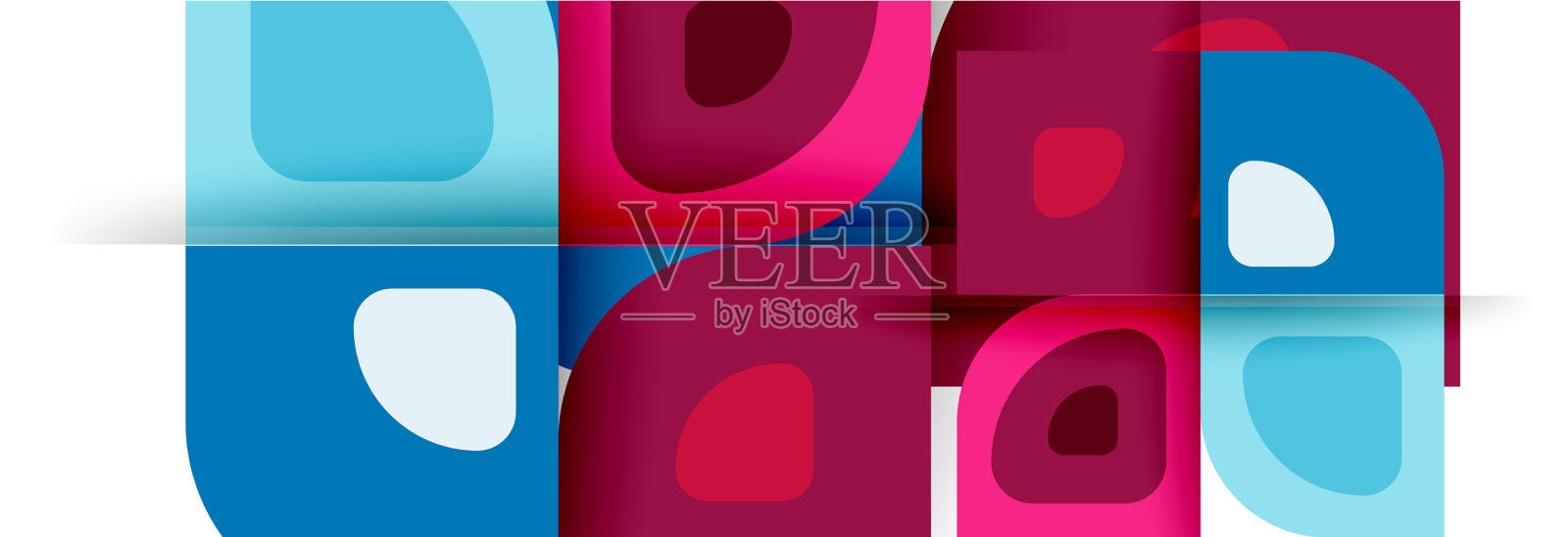 集现代几何抽象插画图片素材