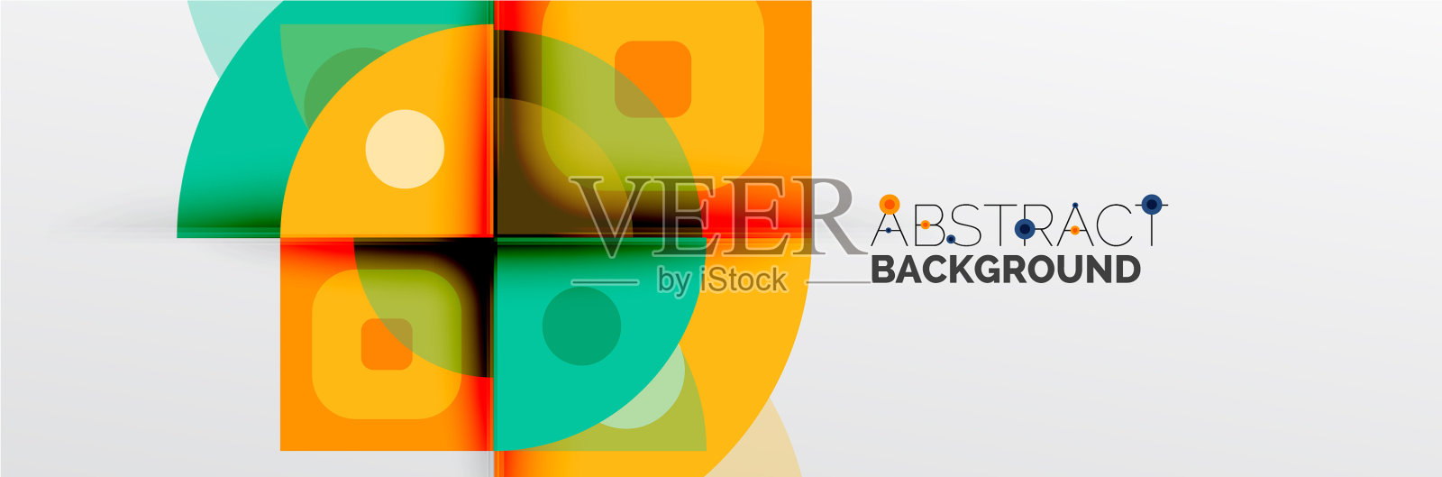 明亮的颜色圆圈抽象圆形的形状和插画图片素材