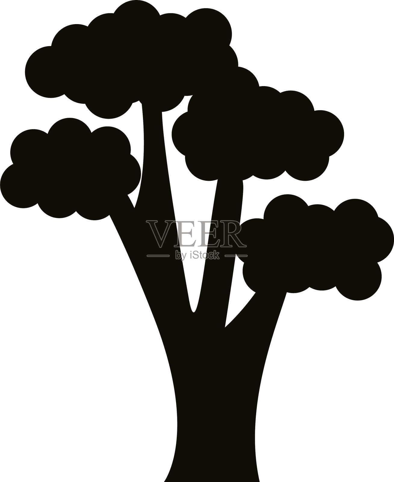 树枝剪影风格图标设计元素图片