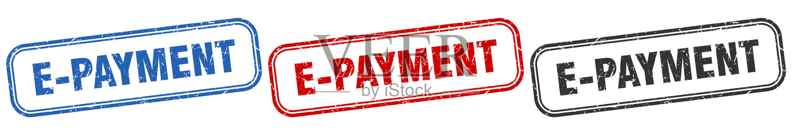 电子支付广场隔离标志设置电子支付戳记插画图片素材