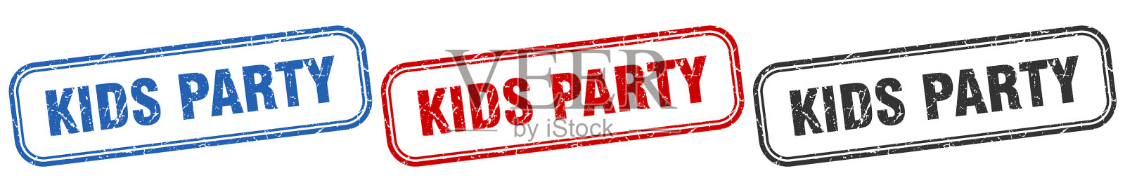 儿童派对广场隔离标志设置儿童派对插画图片素材