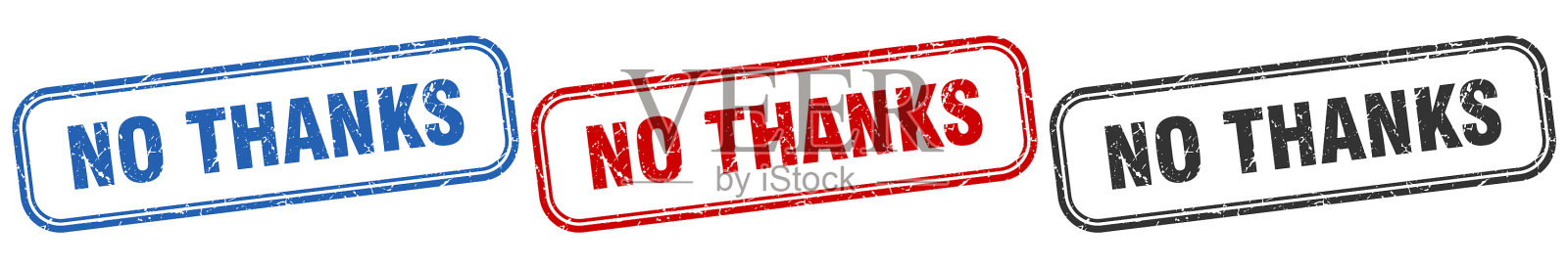 没有谢谢广场孤立的标志设置没有谢谢邮票插画图片素材