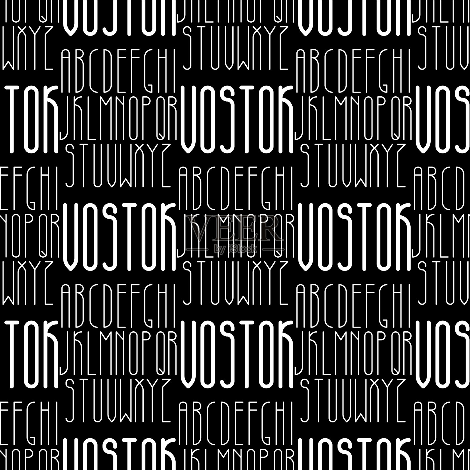 字母字体和数字无缝图案插画图片素材