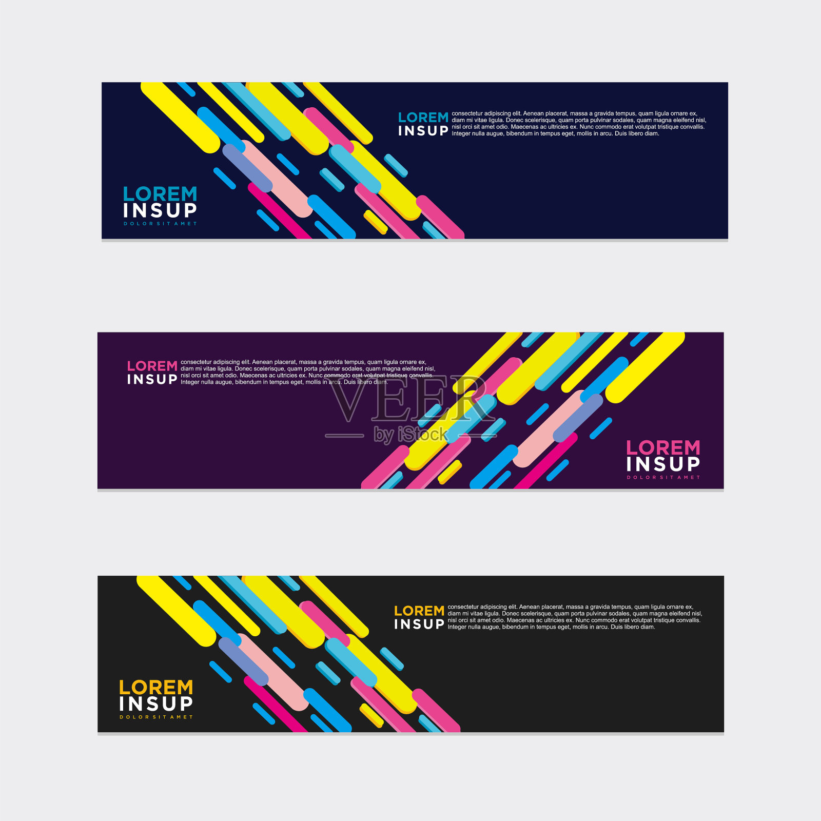 抽象的现代横幅模板设计插画图片素材