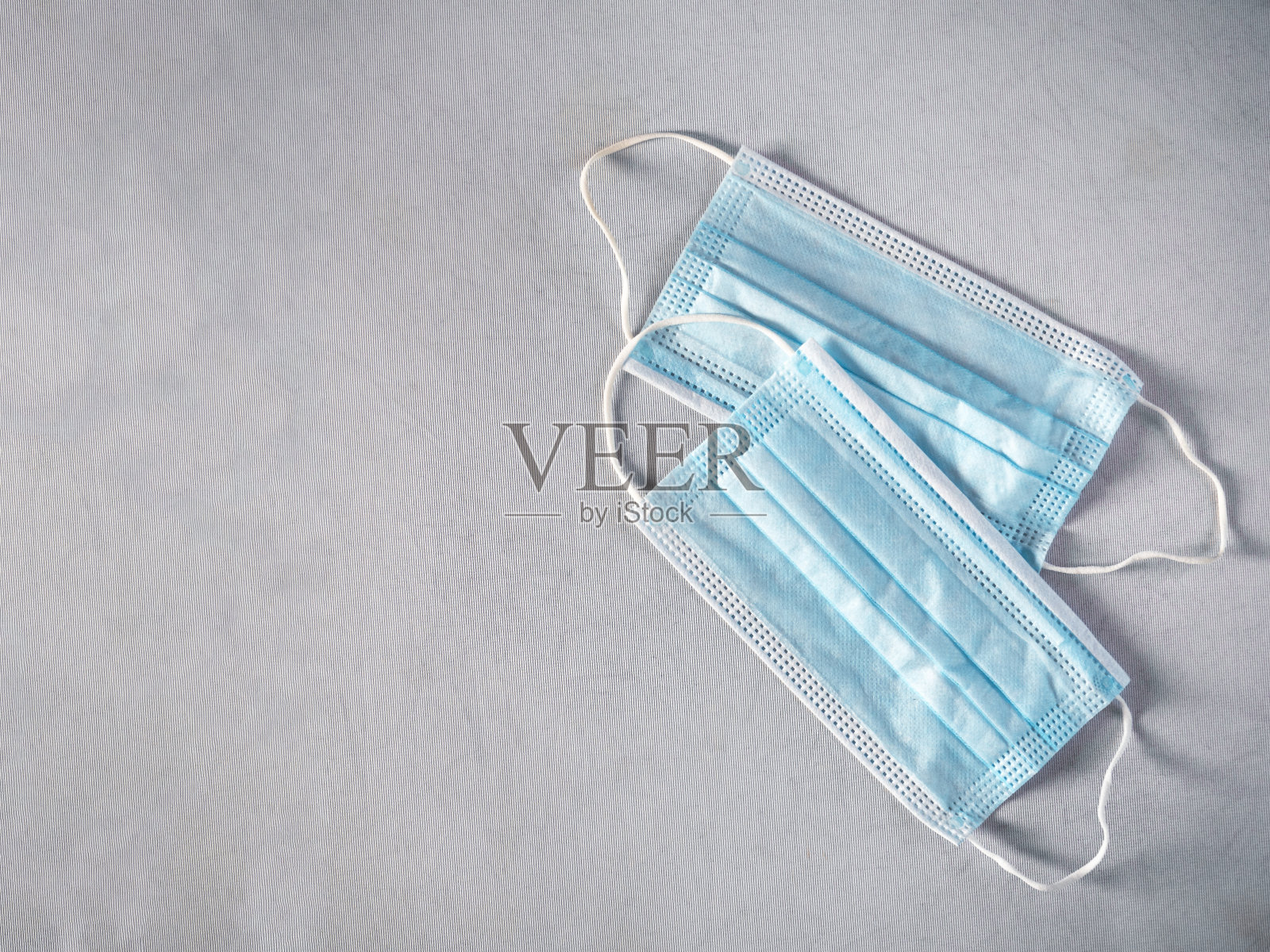 医用一次性防护口罩，用于预防病毒照片摄影图片