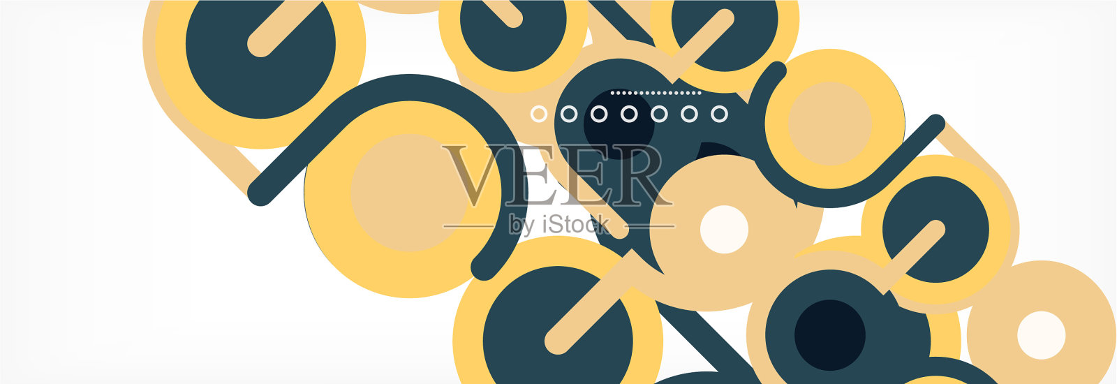 圆圈和线条抽象了封面的背景插画图片素材