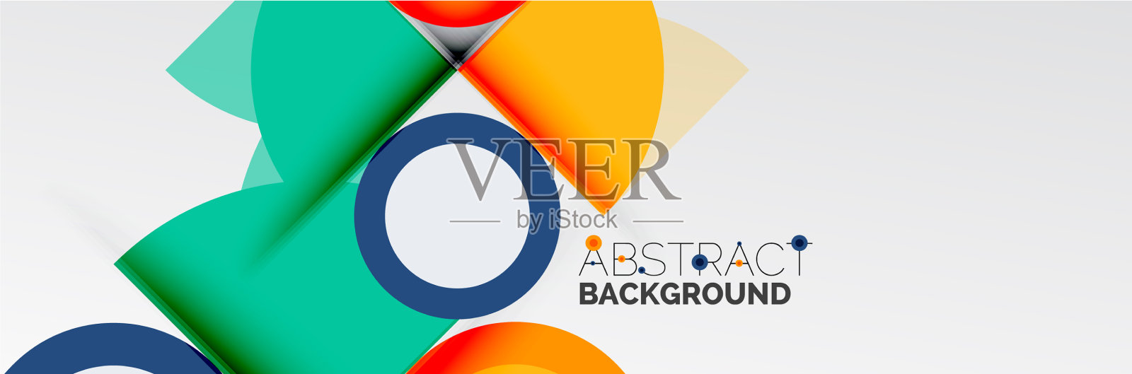 明亮的颜色圆圈抽象圆形的形状和插画图片素材