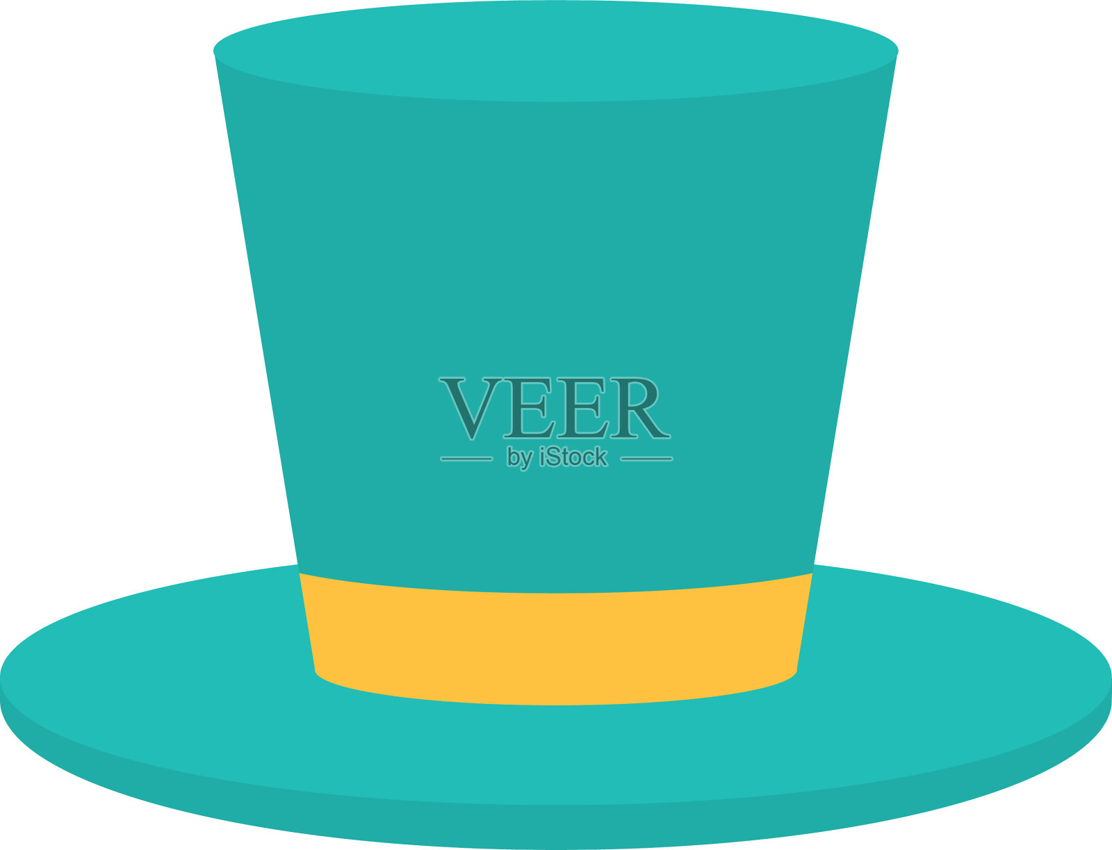 大礼帽图标平风格设计元素图片