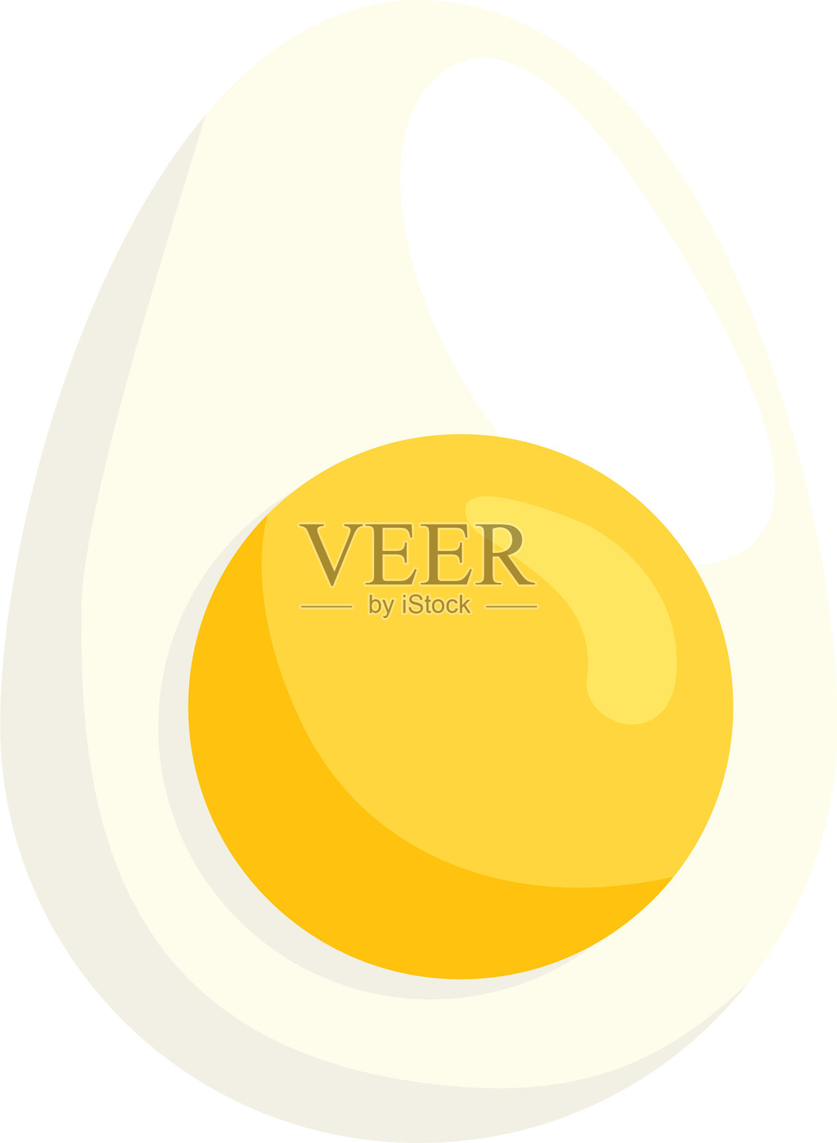 白底半熟鸡蛋设计元素图片