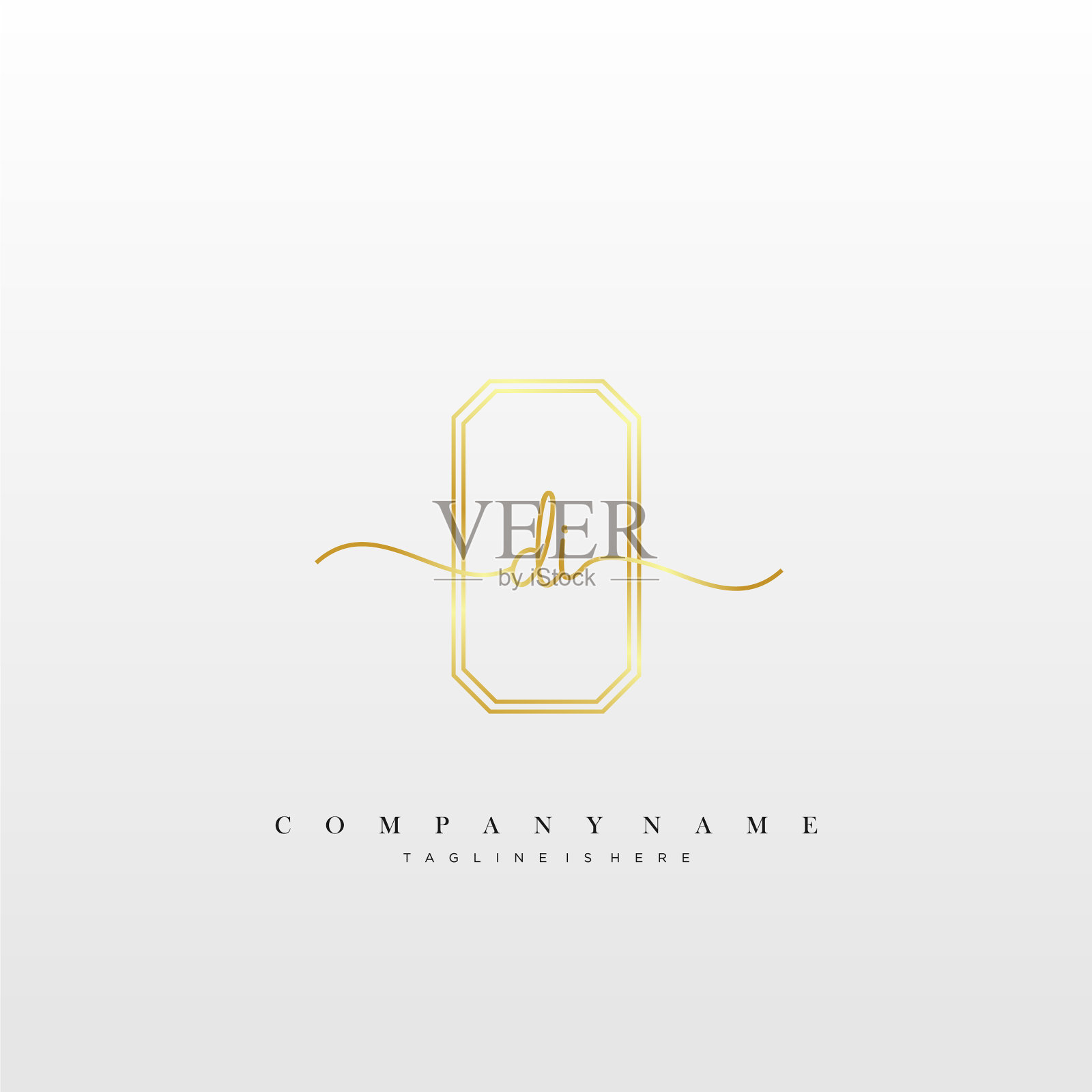 Di最初手写极简几何标志插画图片素材