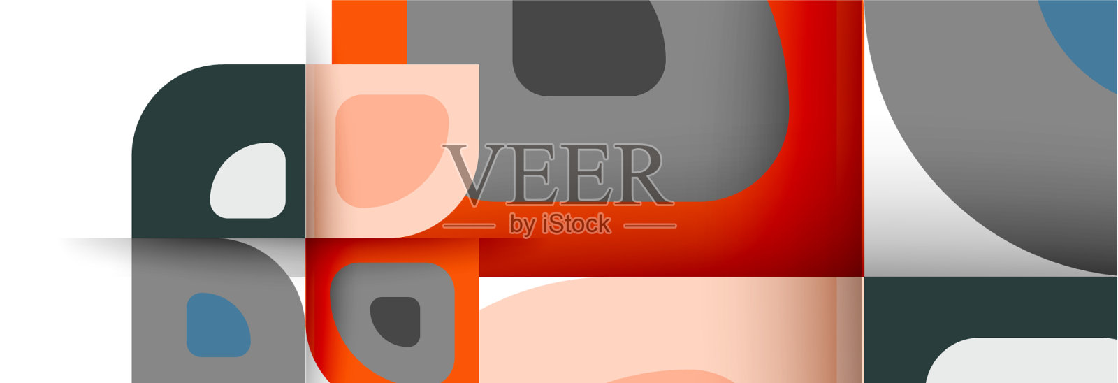 集现代几何抽象插画图片素材