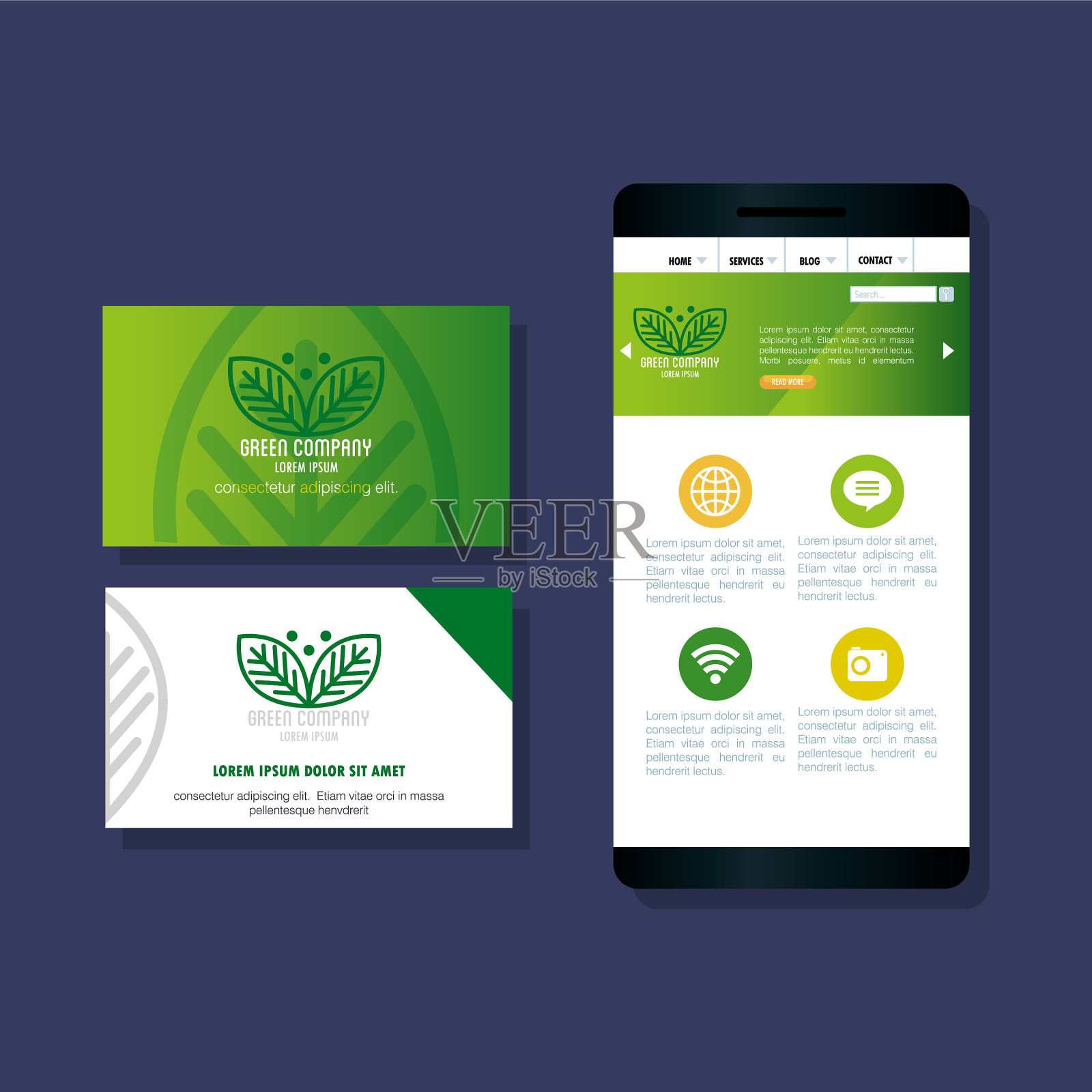 原型文具用品颜色绿色与标志插画图片素材