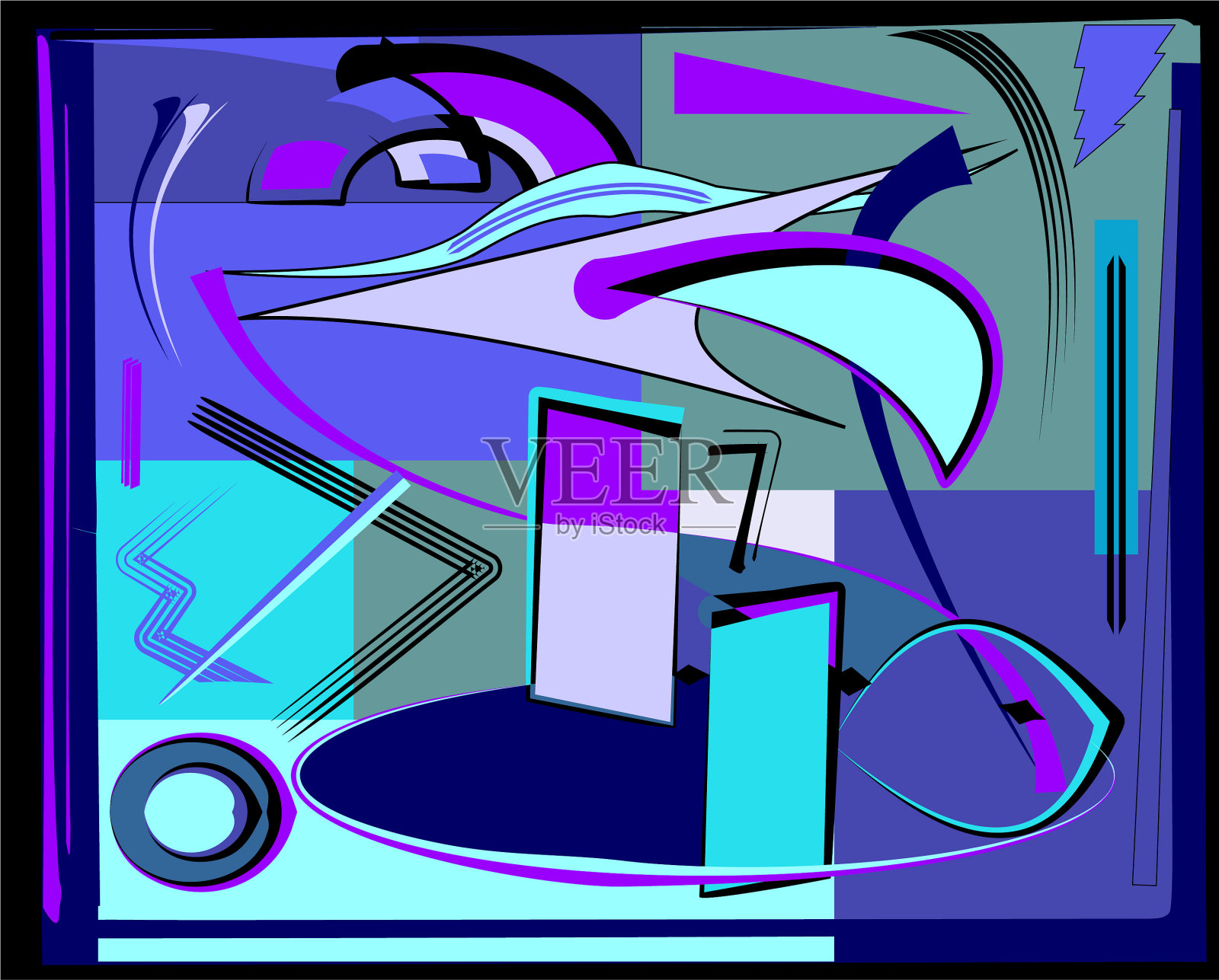 一个年轻人站在他身后的画像插画图片素材