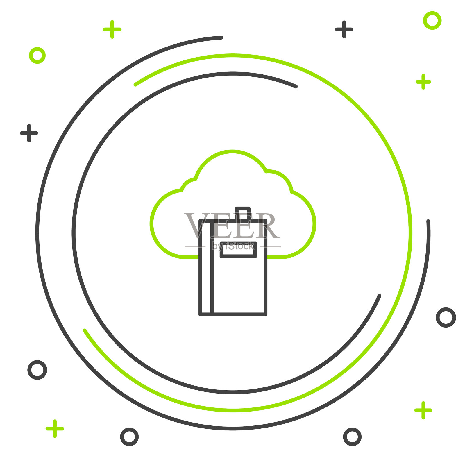 线云或在线库图标隔离上插画图片素材