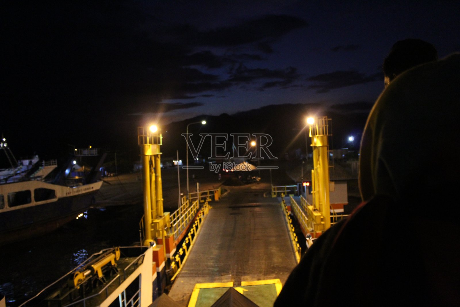 晚上港照片摄影图片