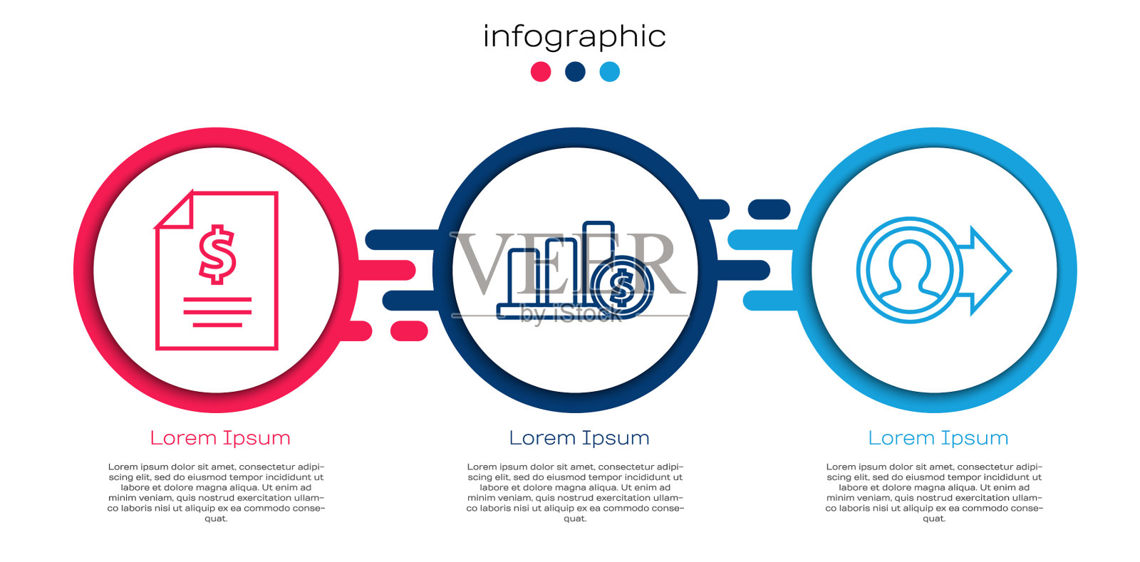 订线合同钱饼图信息图表和插画图片素材
