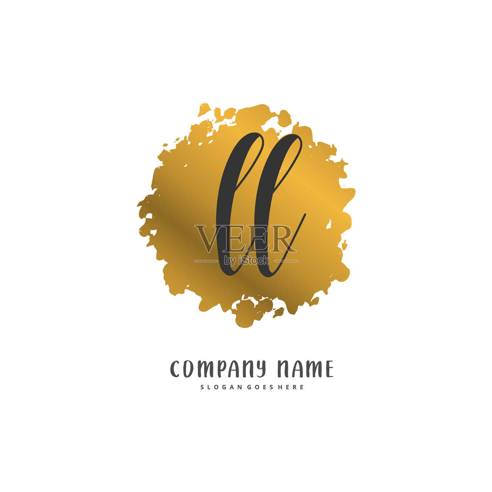 L将最初的笔迹和签名标志插画图片素材