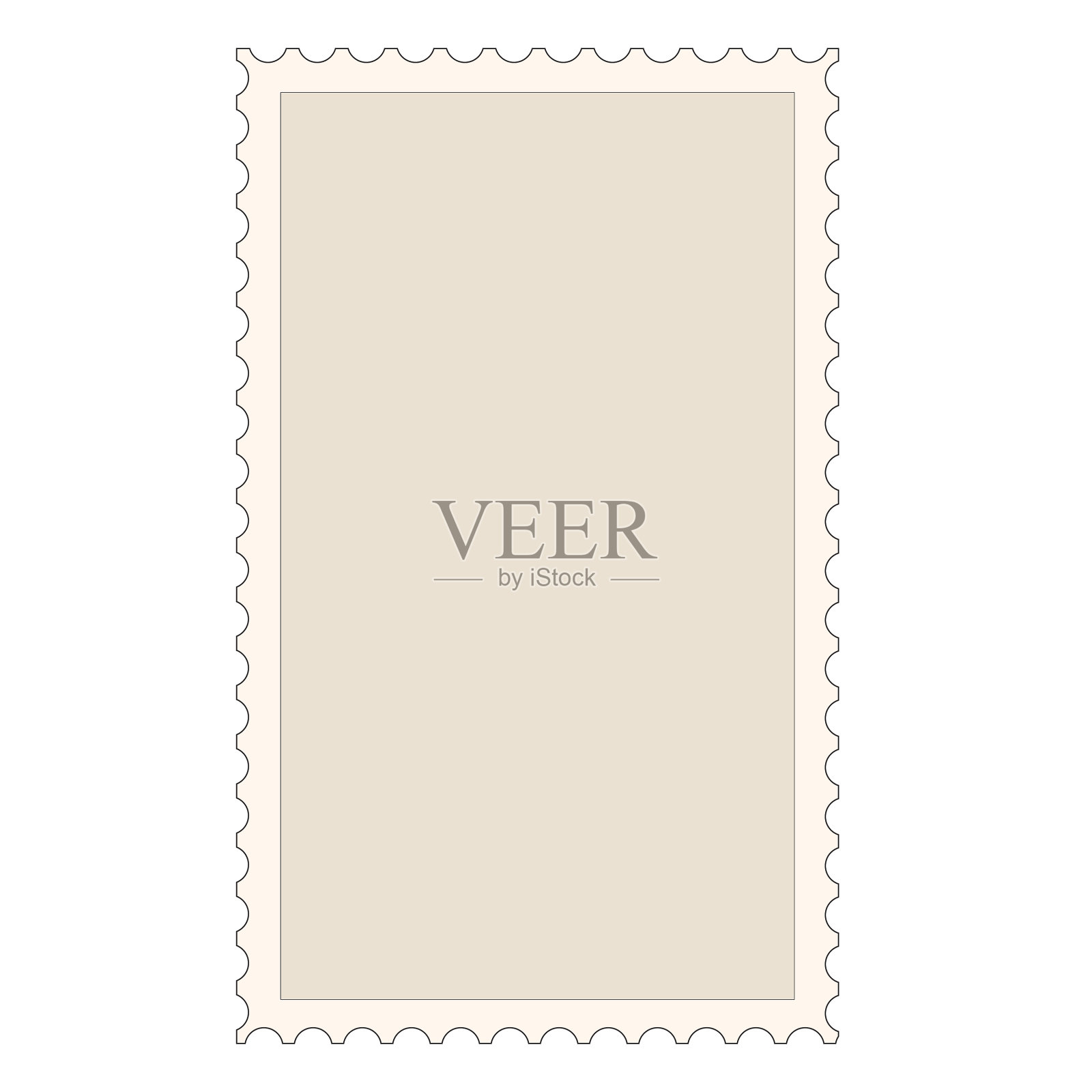 邮票模板空白矩形和正方形插画图片素材