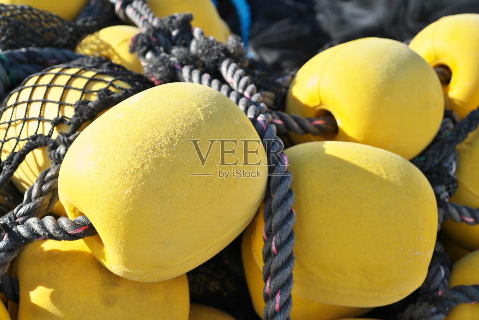 渔网与浮标照片摄影图片