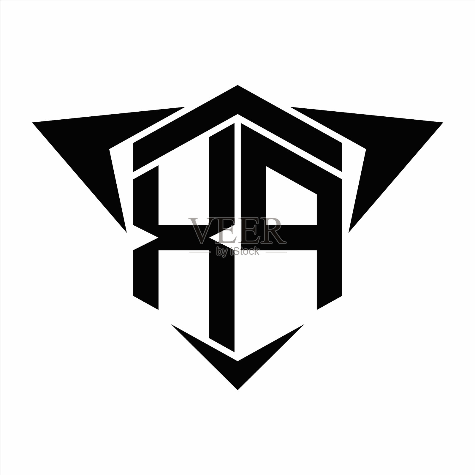 Xp标志字母与翅膀箭头围绕设计插画图片素材