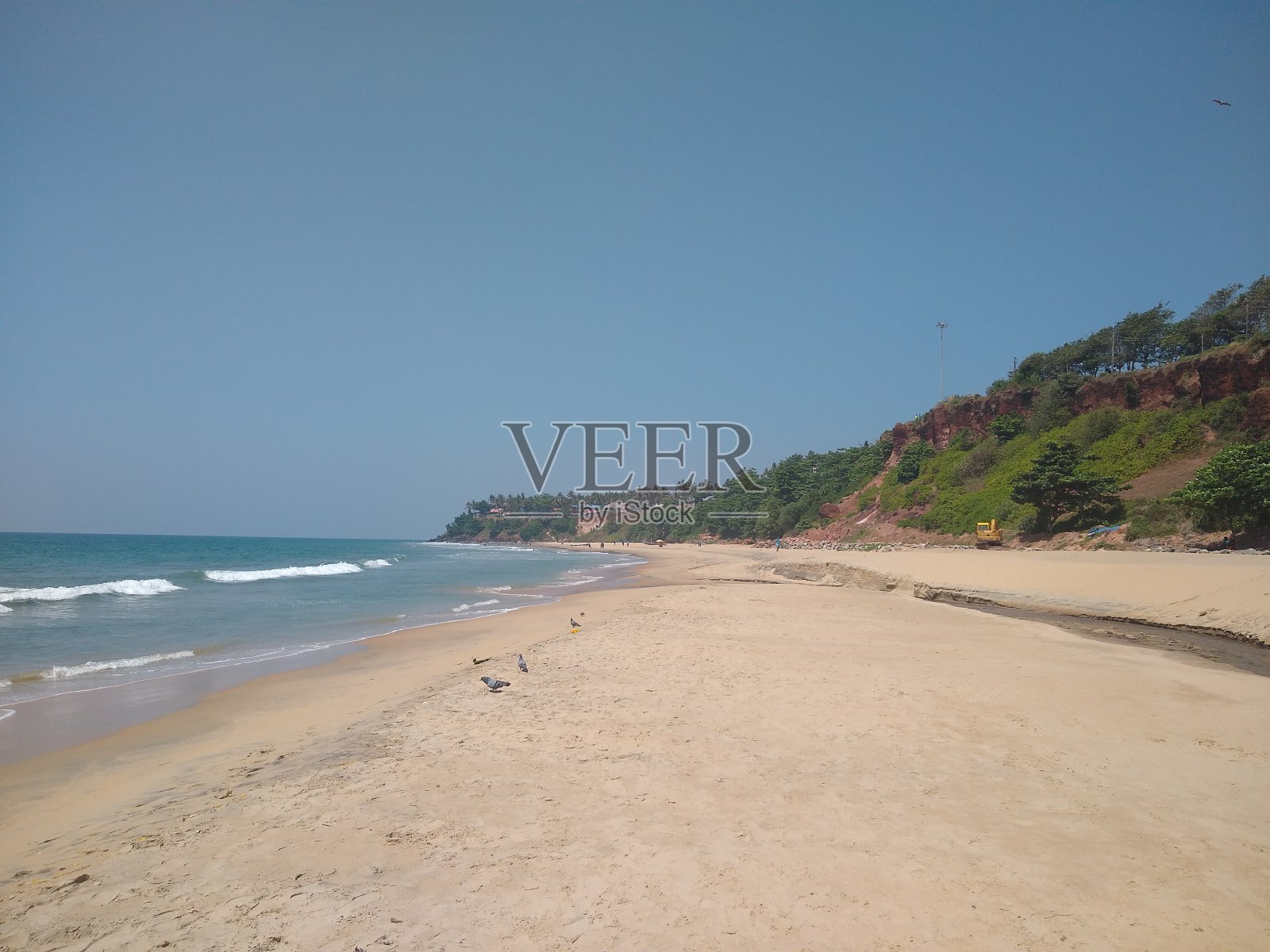 瓦尔卡拉海滩，喀拉拉邦Thiruvananthapuram海景照片摄影图片