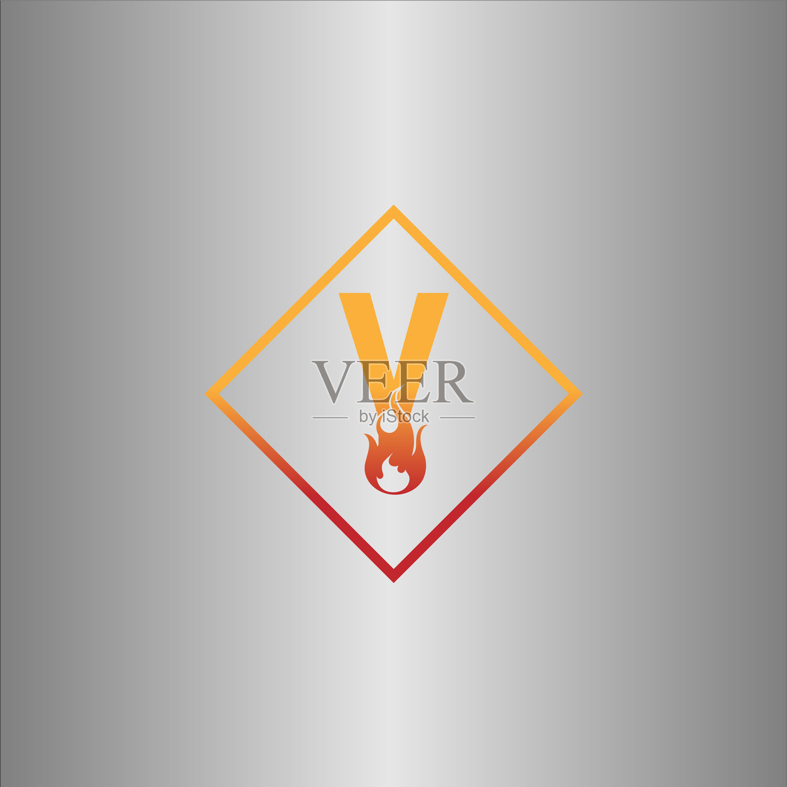 字母组合火焰图标模板插画图片素材