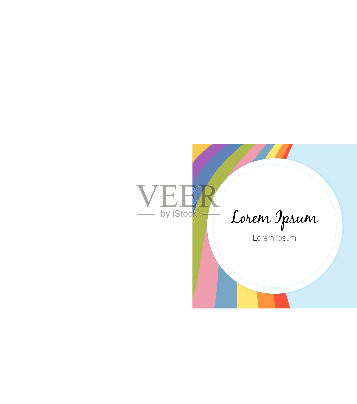 空的圆形横幅与文本空间插画图片素材