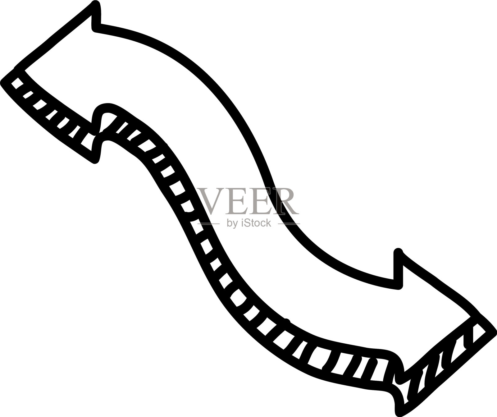 箭头双向左、右线样式设计元素图片