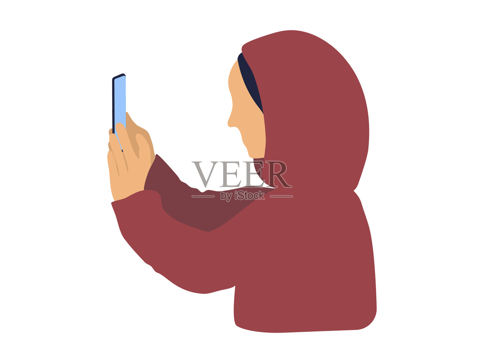 热身运动的阿拉伯女性插画图片素材