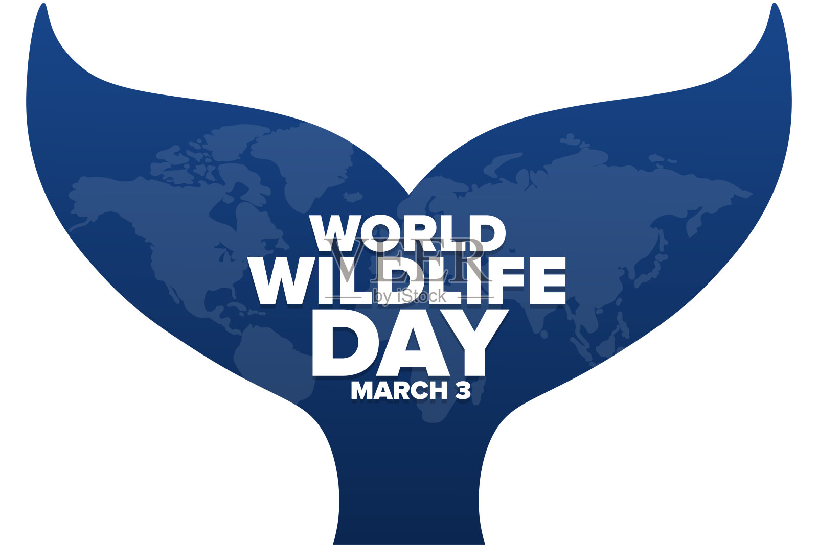 世界野生动物的一天。3月3日。节日的概念。模板的背景，旗帜，卡片，海报与文字题词。向量EPS10插图。插画图片素材