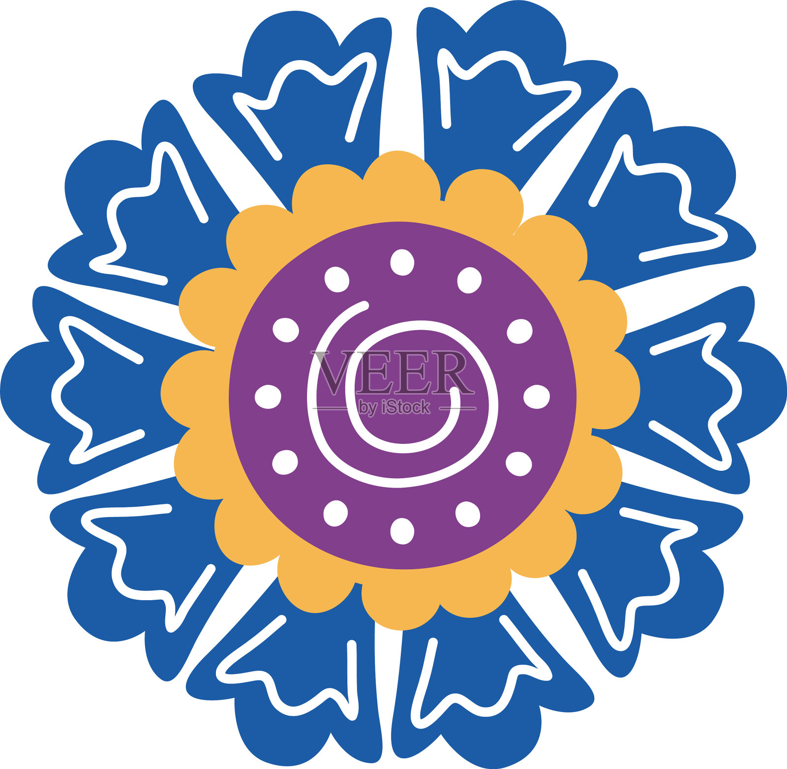 美丽的花园平面风格图标设计元素图片