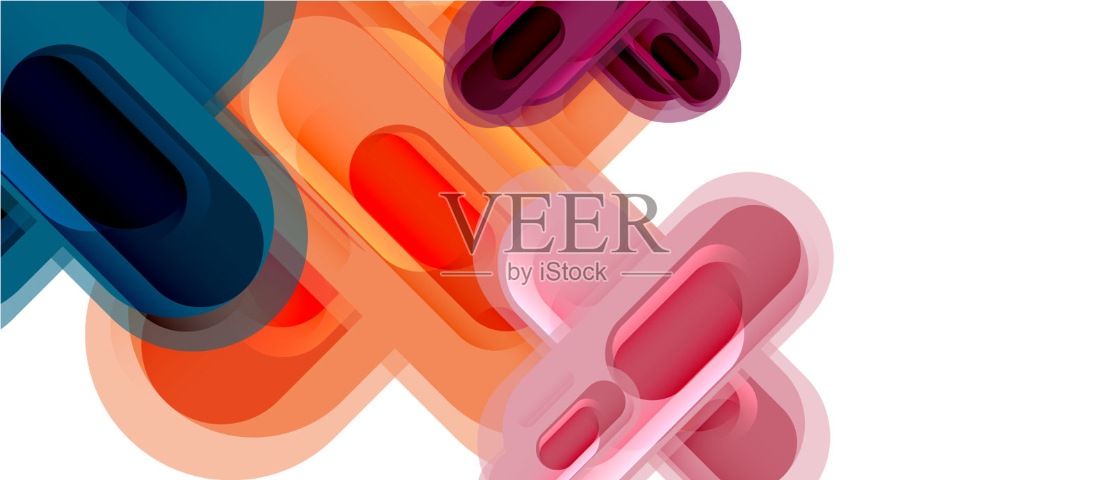 现代玻璃十字形抽象设计元素图片