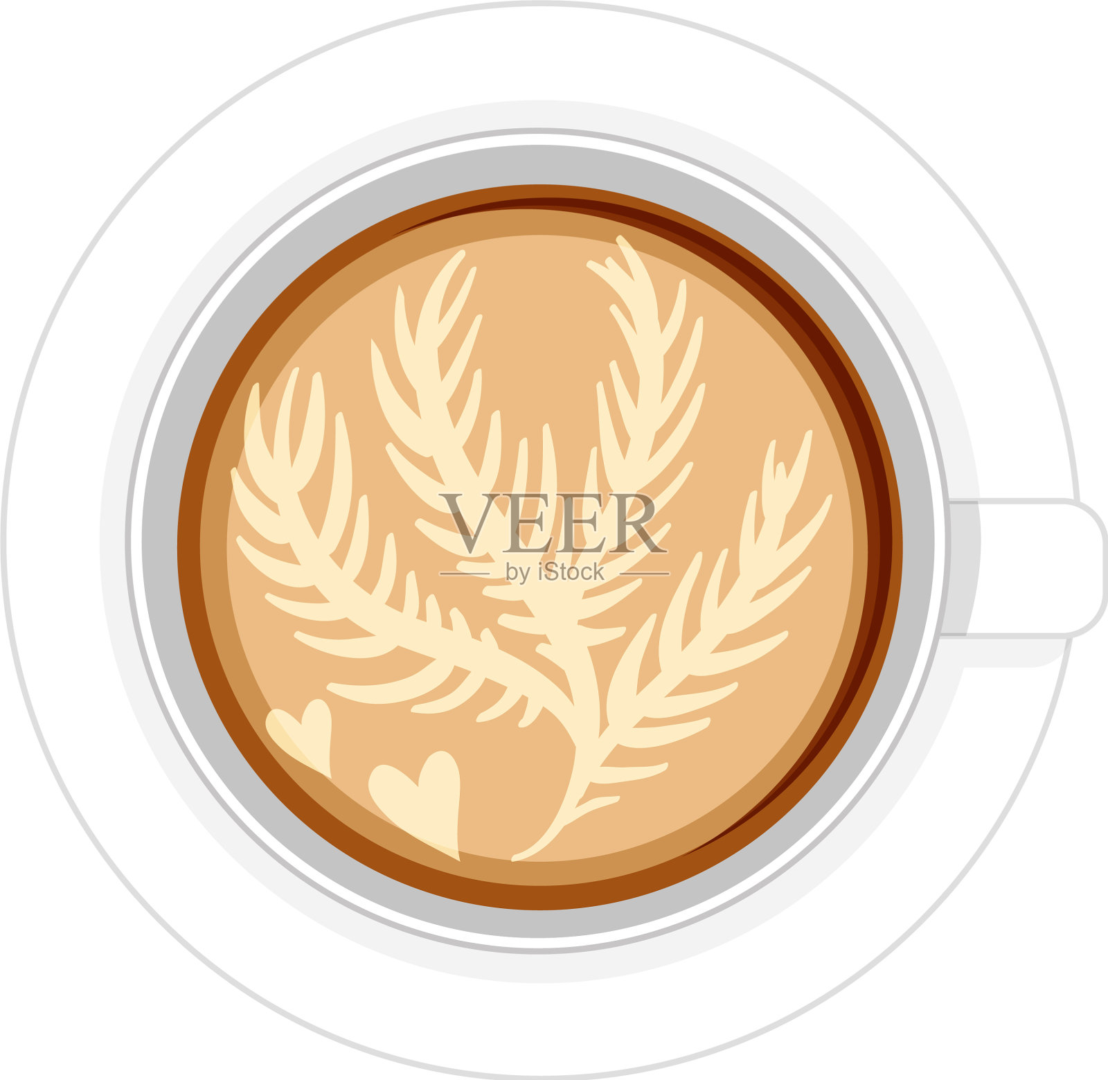 咖啡杯Logo设计元素图片