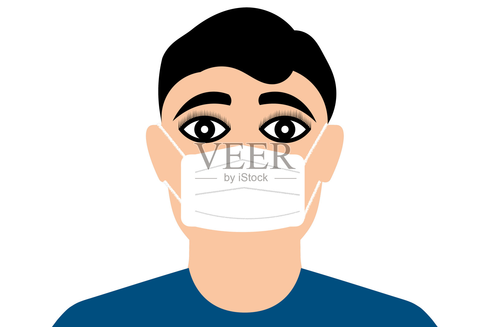 面具和面部表情插画图片素材