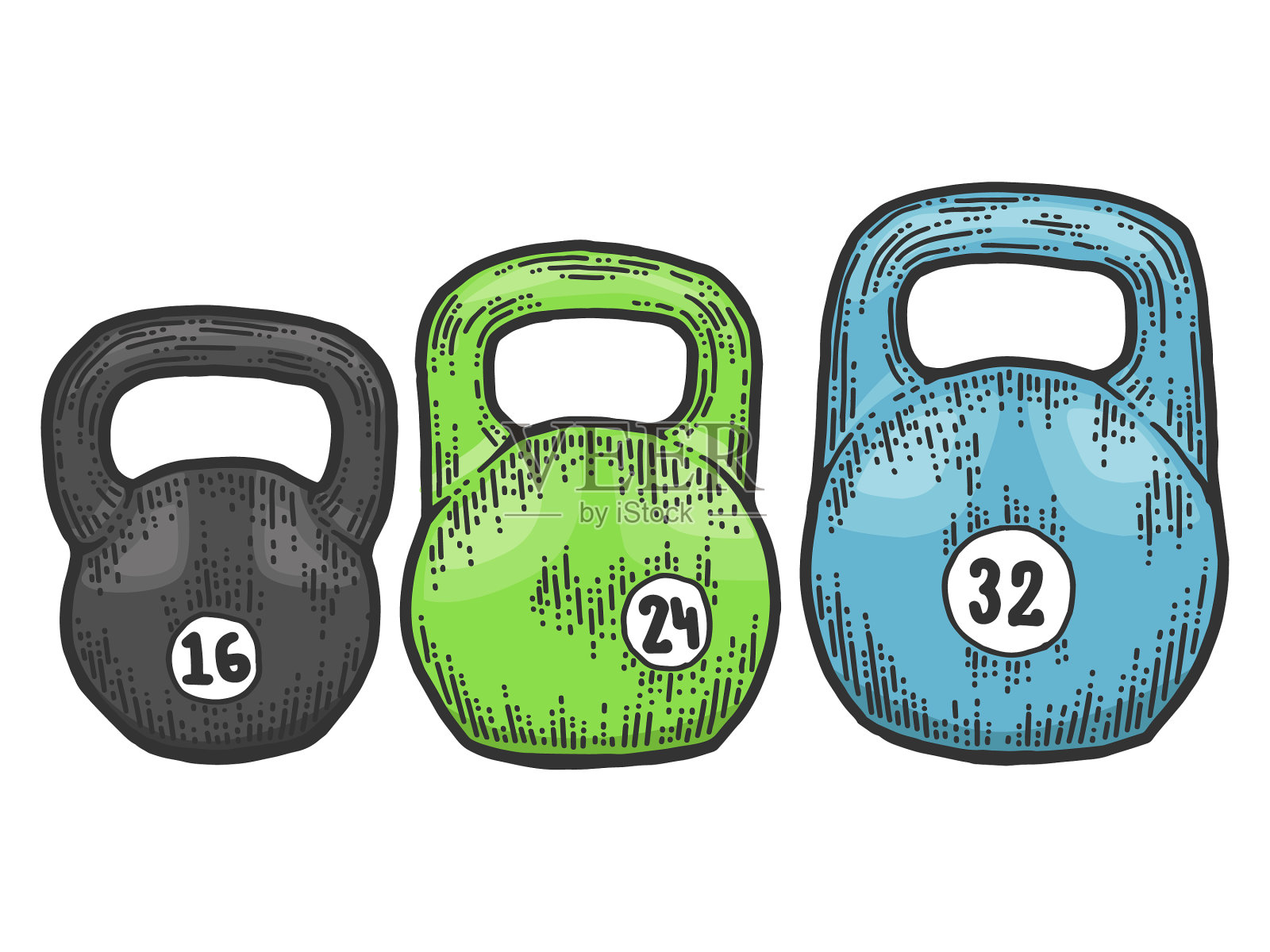 为运动俱乐部的刮板设置砝码设计元素图片