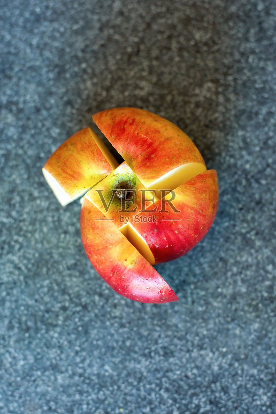 切苹果照片摄影图片