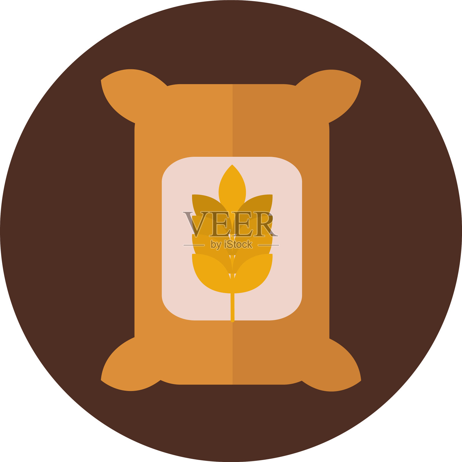 农业和农用袋装小麦种子设计元素图片