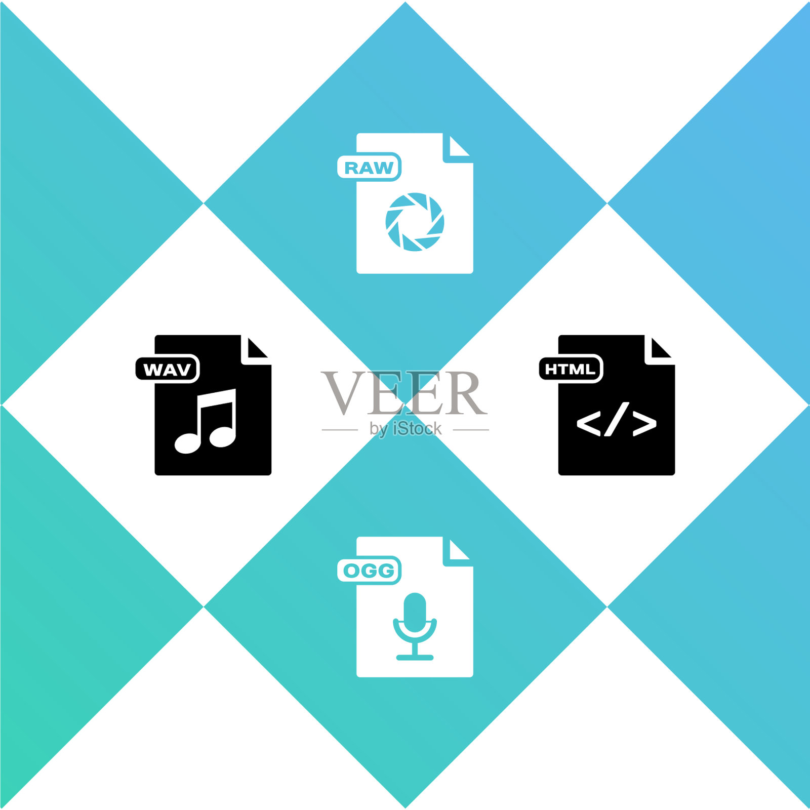 设置wav文件文件ogg原始和HTML图标图标素材