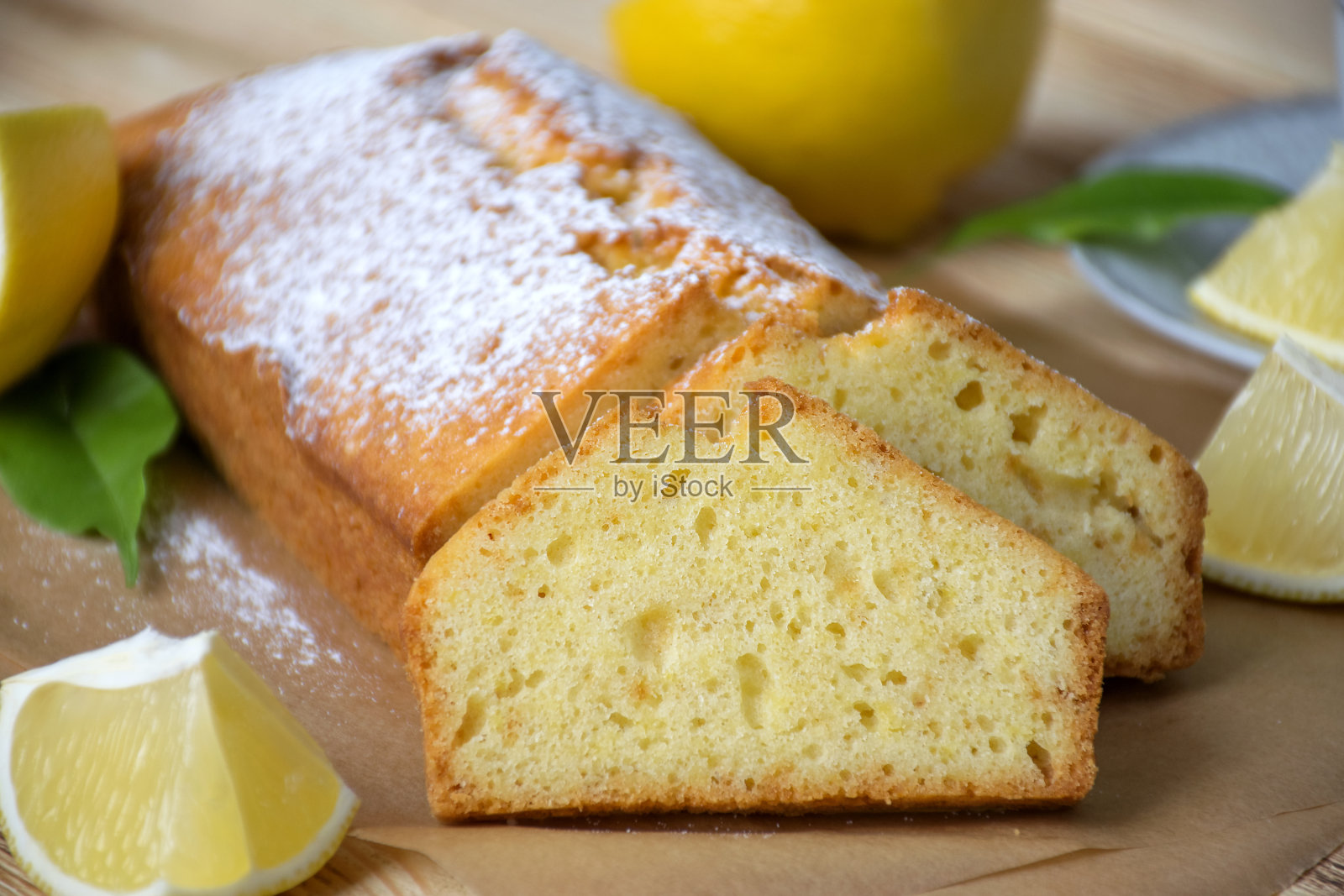 柠檬蛋糕照片摄影图片