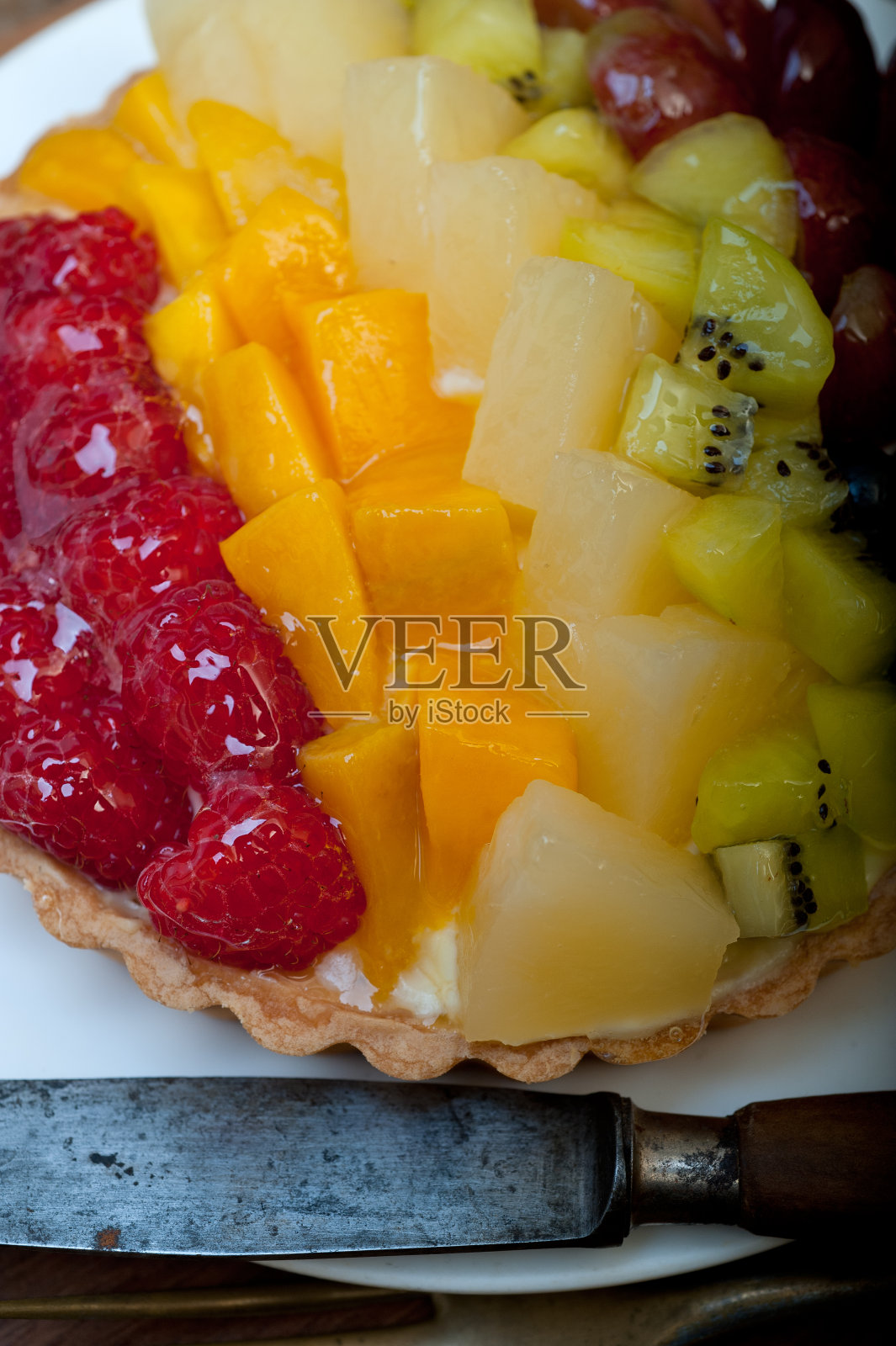 新鲜水果蛋糕派照片摄影图片