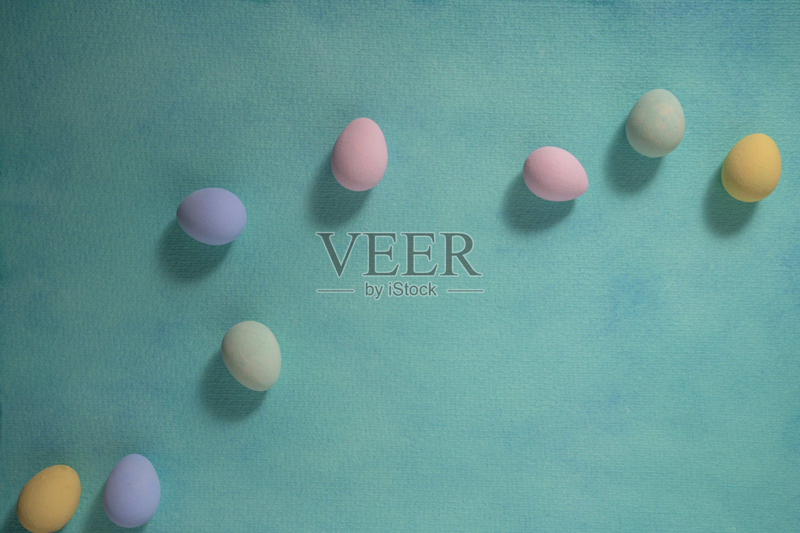 蜡笔复活节彩蛋手绘水彩蜡笔背景照片摄影图片