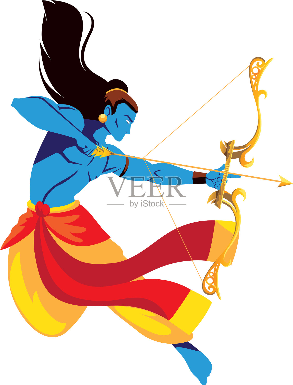 主ram卡通与弓和箭的设计设计元素图片