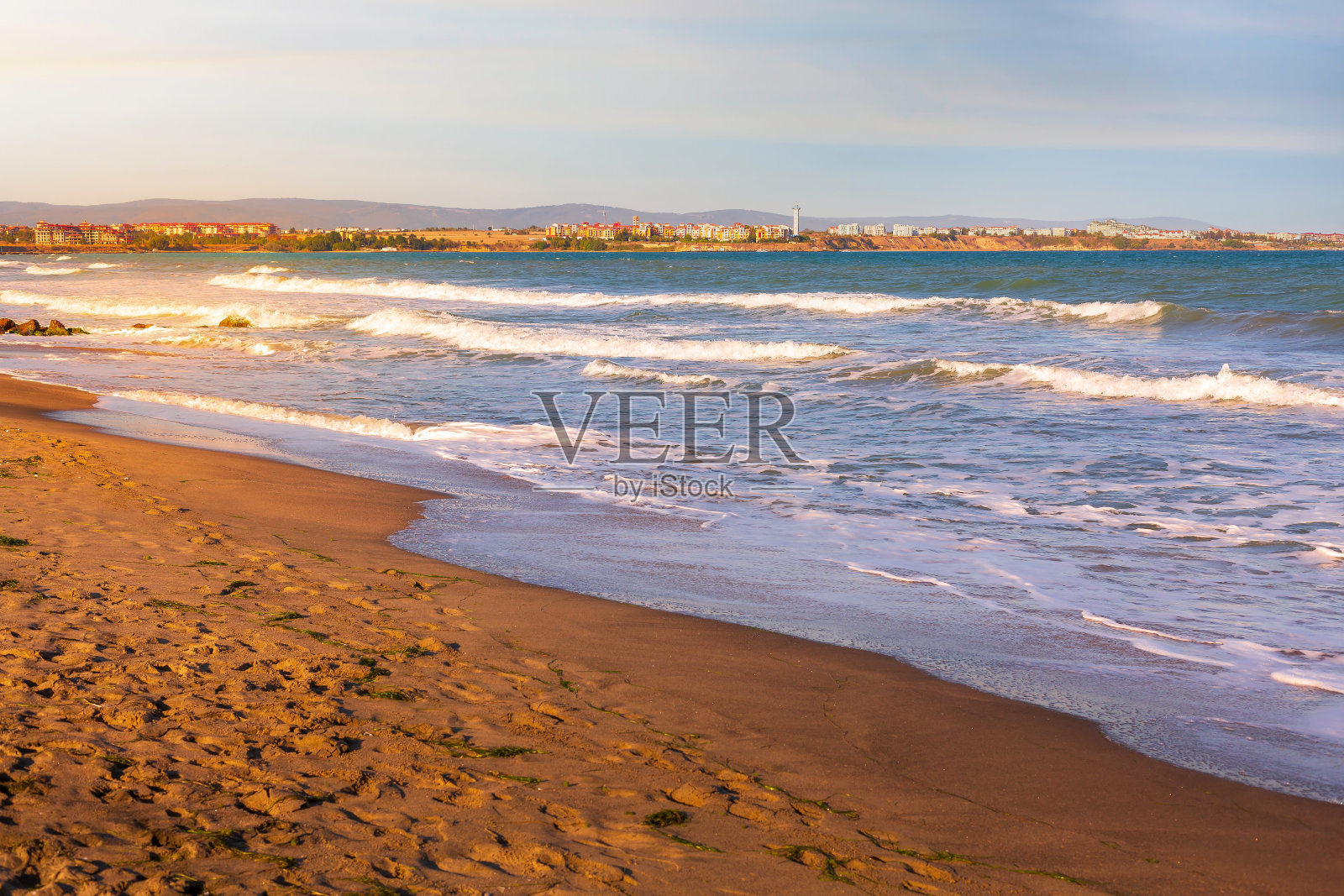保加利亚，波莫瑞和阿哈洛伊的沙滩照片摄影图片